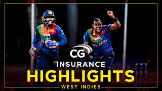 Highlights | West Indies v Sri Lanka | Hasaranga Stars Despite McCoy Flourish |2nd CG Insurance T20I