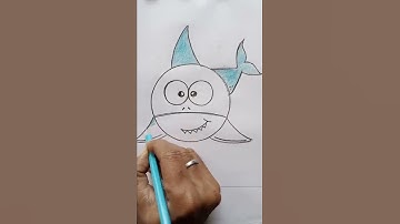 How to draw shark #shorts