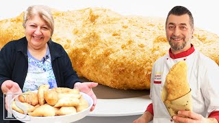 PANZEROTTI PUGLIESI vs. PIZZA FRITTA da Bari con la Sig.ra Nunzia a Napoli con Ermenegildo