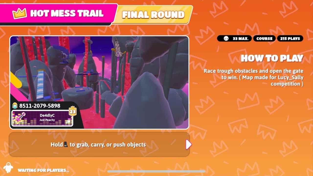 I played “Hot Mess Trial” Creative Map - Fall Guys 