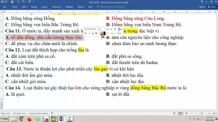 Bài tập trắc nghiệm địa lí 12 học kì 2 năm 2024