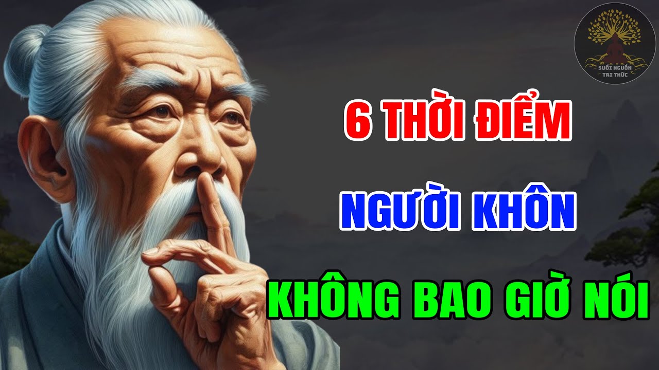 Outline Video Cổ Nhân Dạy: 6 Thời Điểm NGƯỜI KHÔN Không Bao Giờ NÓI, Giá Trị Của Sự IM LẶNG | Suối Nguồn Tri Thức