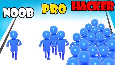 NOOB vs PRO vs HACKER - Crowd Rush 3D Part 2 | Satisfying Games (Android,iOS)