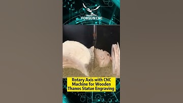 Rotary Axis with CNC Machine for Wooden Thanos Statue Engraving #cnc #cncrouter #cncroutermachine