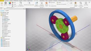 Modelado en Inventor de un sistema de engranajes planetarios