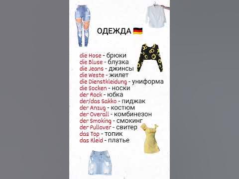 Одежда в немецком языке. Учим немецкие слова - YouTube