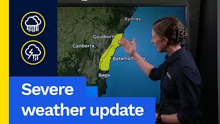 Severe Weather Update 11 May 2024: Heavy rain forecast for southern NSW coast.