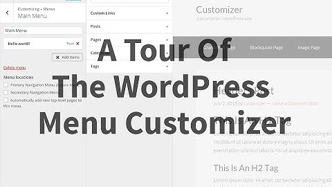 Hands On With The WordPress Menu Customizer