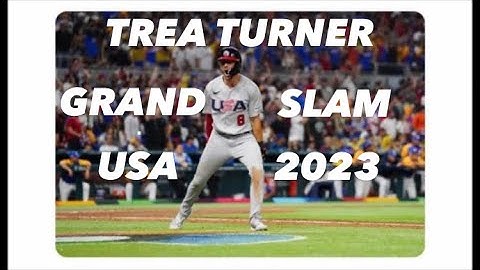 GRAND SLAM USA Trea Turner #wbcs #usa #venezuela