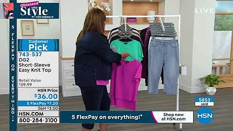 DG2 by Diane Gilman ShortSleeve Easy Knit Top