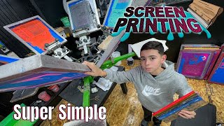 Super Simple Screen Printing! Fastest way to screen print for a customer! Kids screen printing!