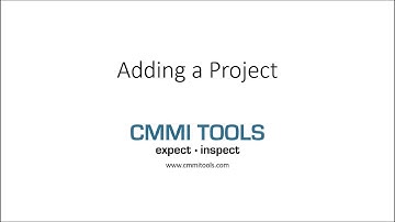 CMMI Tools: Adding a Project