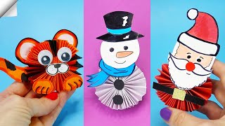 3 DIY christmas moving toys | Easy paper crafts | 5 minute crafts christmas by Julia DIY / Easy DIY crafts - How to make 11,850 views 2 years ago 7 minutes, 59 seconds