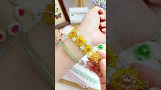 Colorful Beaded Bracelet Showcase #diy #bracelet #beadedbracelet #shorts