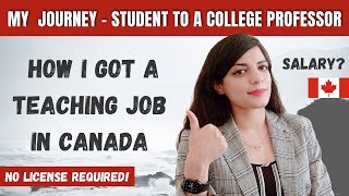 My journey from a student to an IT professor | How to become college professor in Canada