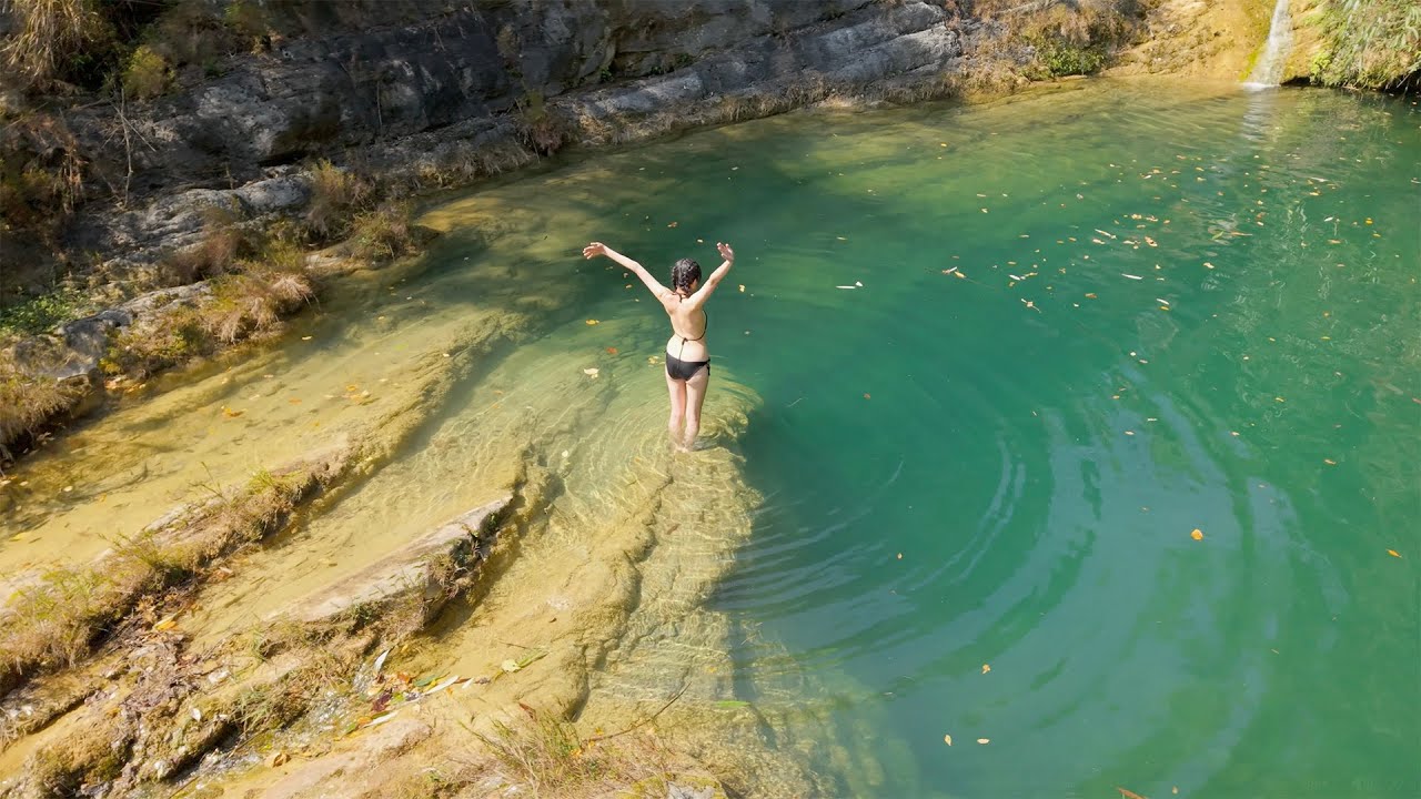 Hiking, River Tracing & Freediving in Hidden Pool👙ASMR - YouTube