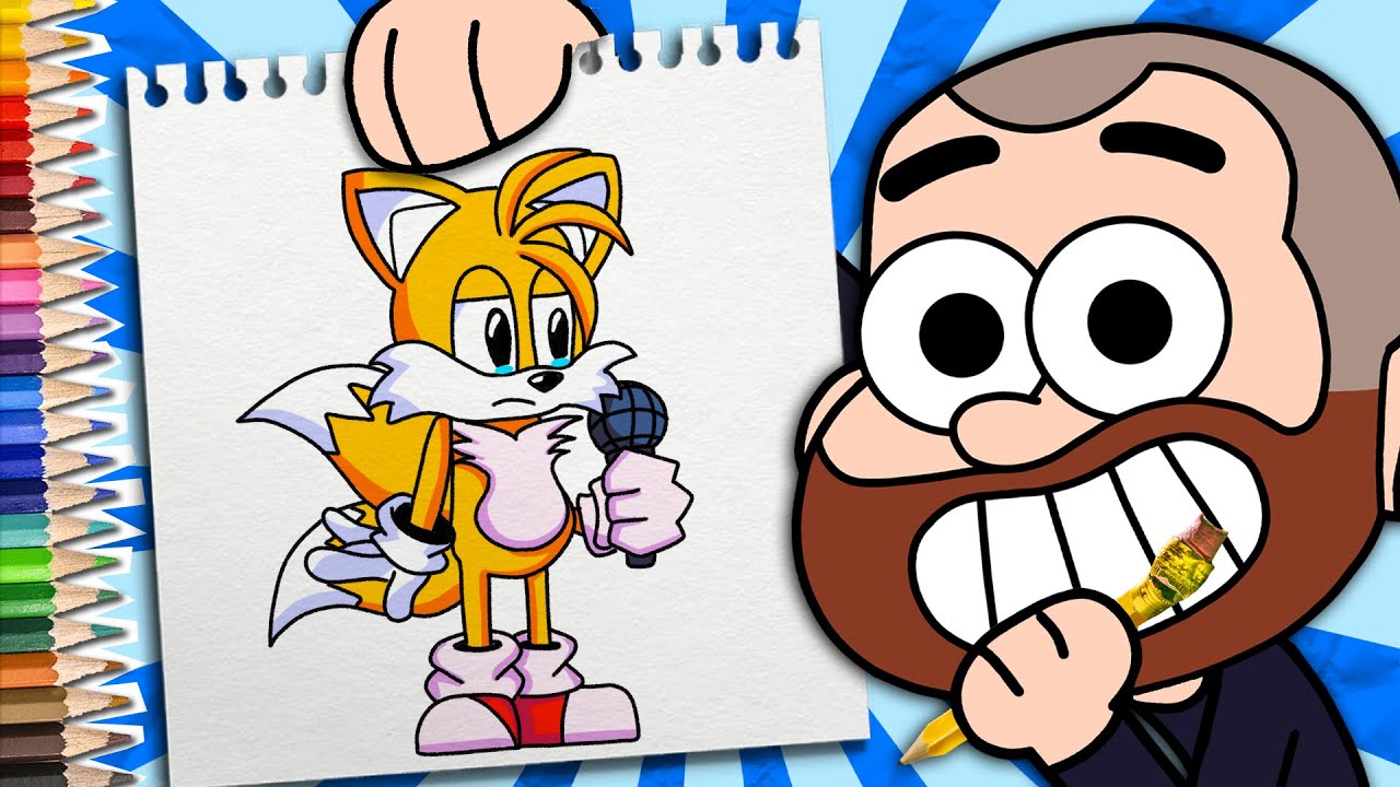 Como desenhar o TAILS EXE FNF 