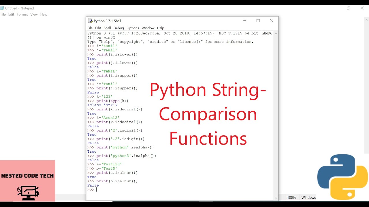 python str compare