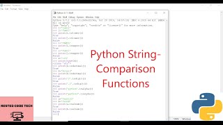 Python String- Comparison Functions Example