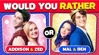 WOULD YOU RATHER...? ZOMBIES 🧟VS DESCENDANTS | Addison, Zed, Mal, Ben, Nova, Victor,... Wealth