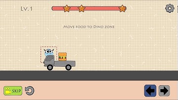 Dino Brain Draw Physics Line Levels 1-20 All 3 Stars IOS Gameplay