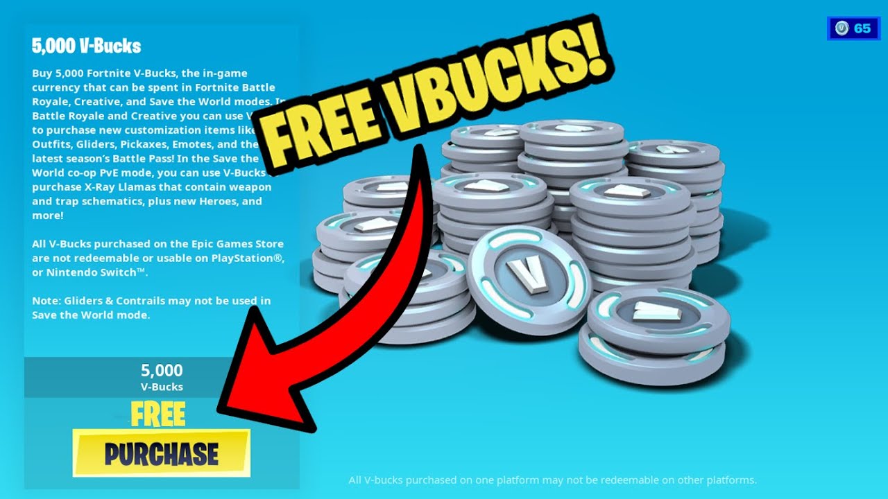 Fortnite - 5,000 V-Bucks