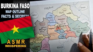 BURKINA FASO map tracing with regions | Facts and Secrets | ASMR whispered geography facts screenshot 5