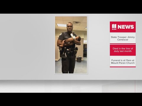 Funeral held Friday for Georgia trooper killed in crash - YouTube