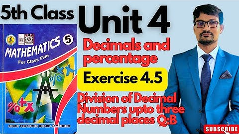 Unit 4|Decimals and percentage|Exercise 4.5| Class 5th Maths| Sindhtextbookboard 