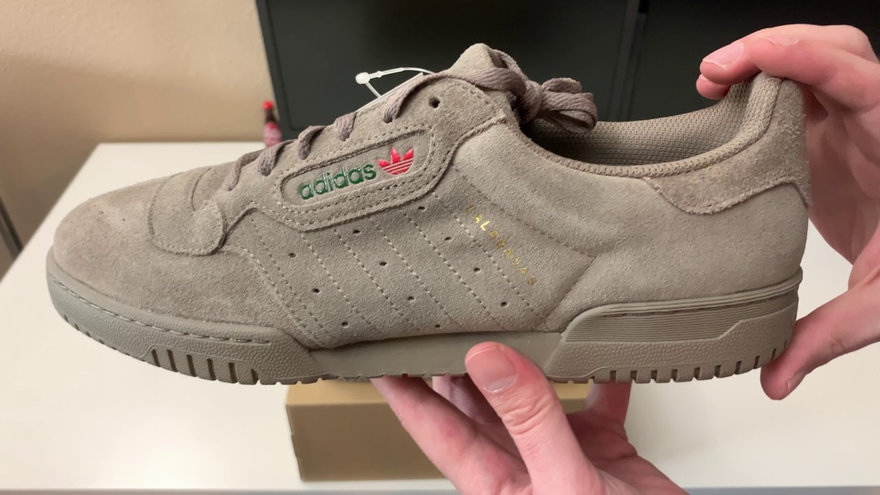 yeezy powerphase clear brown on feet