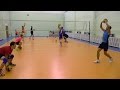 Обучение волейболу. Упражнения в парах с двумя мячами
