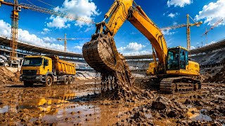 INSANE Excavator Action at a Massive Stadium! 🚜🔥 | Heavy Excavator Simulator screenshot 1