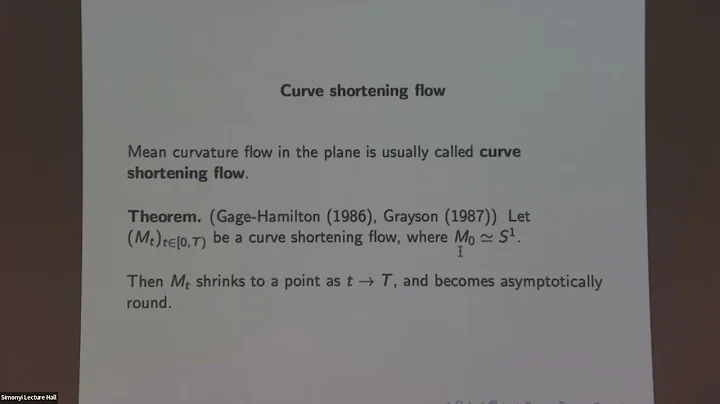 Recent Progress On Mean Curvature Flow - Bruce Kleiner