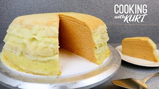 Тайский торт Mille Crêpes в стиле Lady M с молочным чаем (без выпечки, без духовки) | Готовим с Куртом