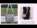 Mini Crossbody Bag 2 - with triple zipped and card pockets - how to sew