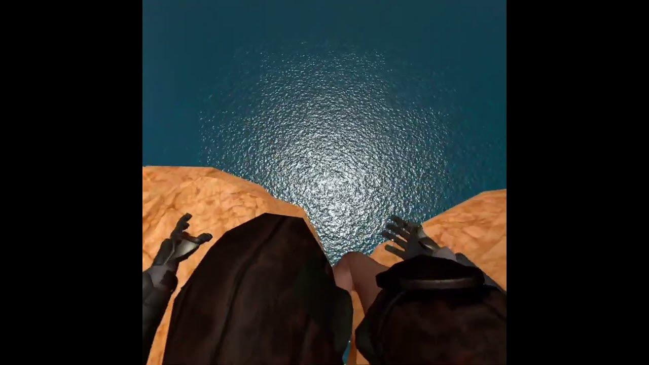 Jumping Off a cliff in Blade And Sorcery kratos bladeandsorcery meme