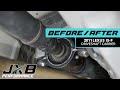 Lexus IS-F Driveshaft Flex Before/After Installing JXB Performance Driveshaft Carrier