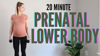 20 Minute Prenatal Lower Body Strength Workout With Dumbbells - pregnancy, legs + glutes