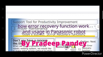How error recovery function work and usage in Panasonic robot