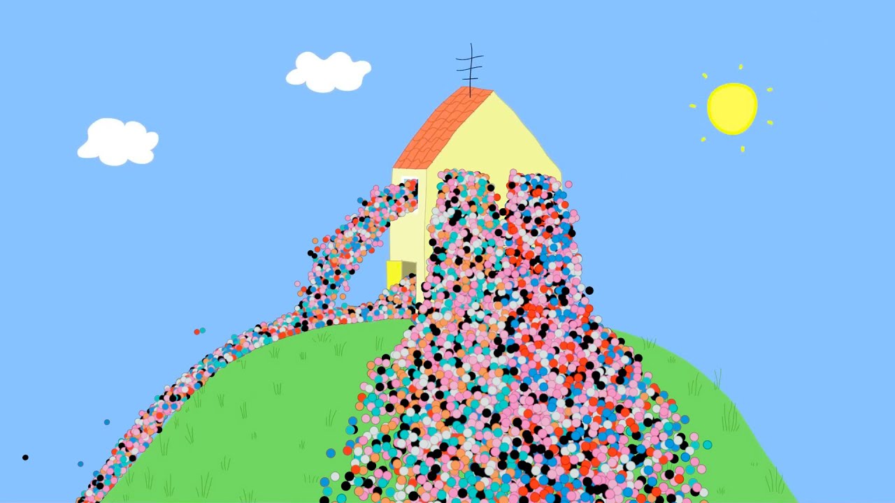 The House on the Hill Flooded With 100,000 Colorful Balls!