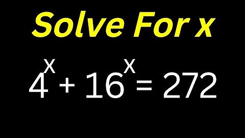 Solving Nice Exponential Equations @olustatmathclass7999