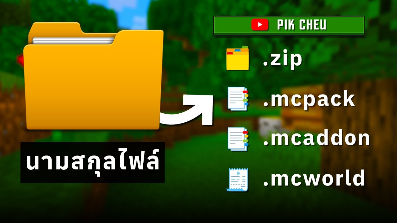 อธิบายเกี่ยวกับนามสกุลไฟล์ (File Extension) ใน Minecraft Bedrock ...