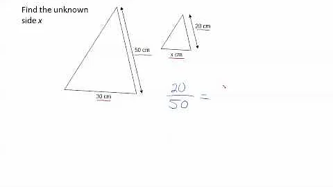 Using proportions to solve similar triangles for an unknown side