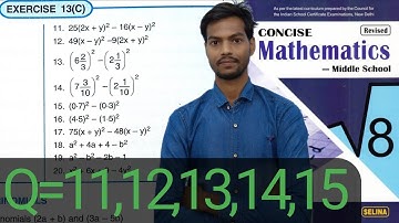 Exercise 13 C - Questions 11 to 15 Chapter 13 factorisation - Class - 8 - ICSE Desire to learn hindi