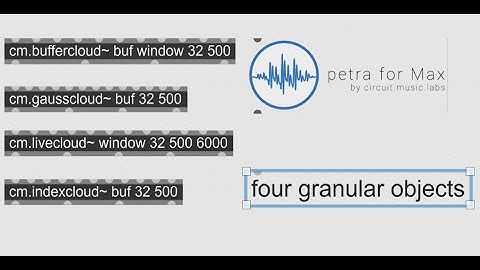 Max/MSP Useful Packages: petra | try it if you are lazy at building granular synthesis!!!