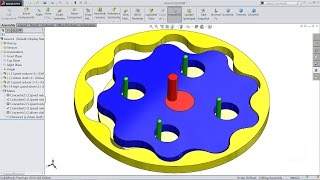 Solidworks tutorial | sketch Cycloidal Speed reducer mechanism in Solidworks