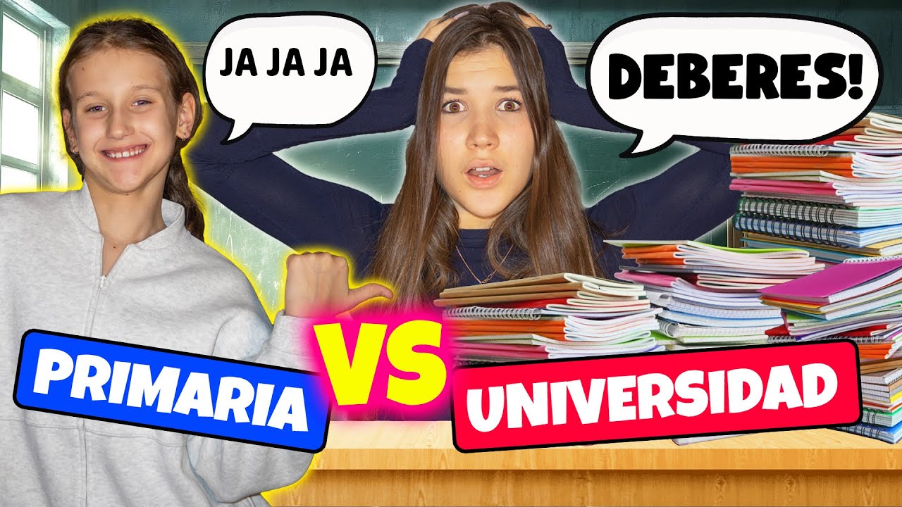 ¿QUIÉN LO TIENE MÁS FÁCIL? 🤔 Deberes de Primaria VS Universidad 🏫🎓