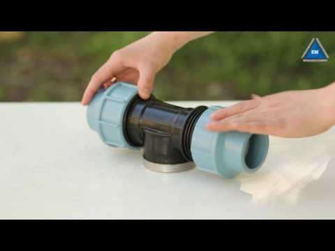 Трійник зажимний із внутрішньою різьбою 75х2½" ВРх75, Unidelta (Італія), видео 1