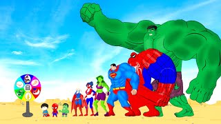 Rescue SUPERHERO All Family HULK & SPIDERMAN, SUPERMAN : Back from the Dead SECRET - FUNNY