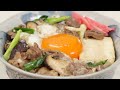 Sukiyaki Bowl Recipe (Easy Beef Donburi Rice Bowl with Tofu and Egg)